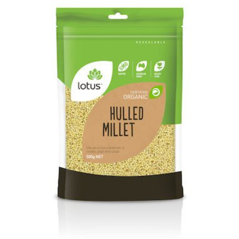 LOTUS Millet Hulled Organic 500g - Go Vita Burwood