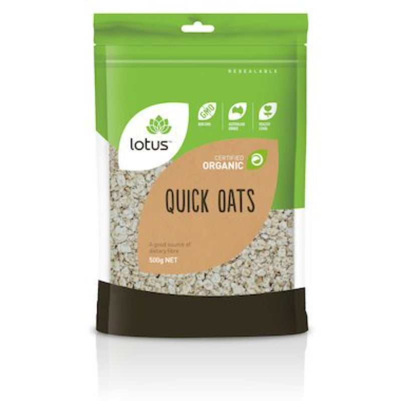 LOTUS Oats Quick Organic 500g - Go Vita Burwood