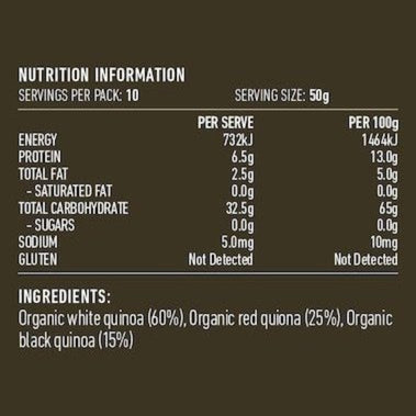 LOTUS Quinoa Grain Tri-Colour Organic 500g - Go Vita Burwood