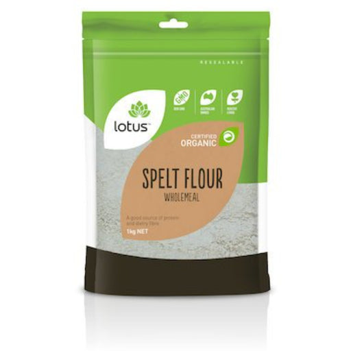 LOTUS Spelt Flour Wholemeal Organic 1kg - Go Vita Burwood