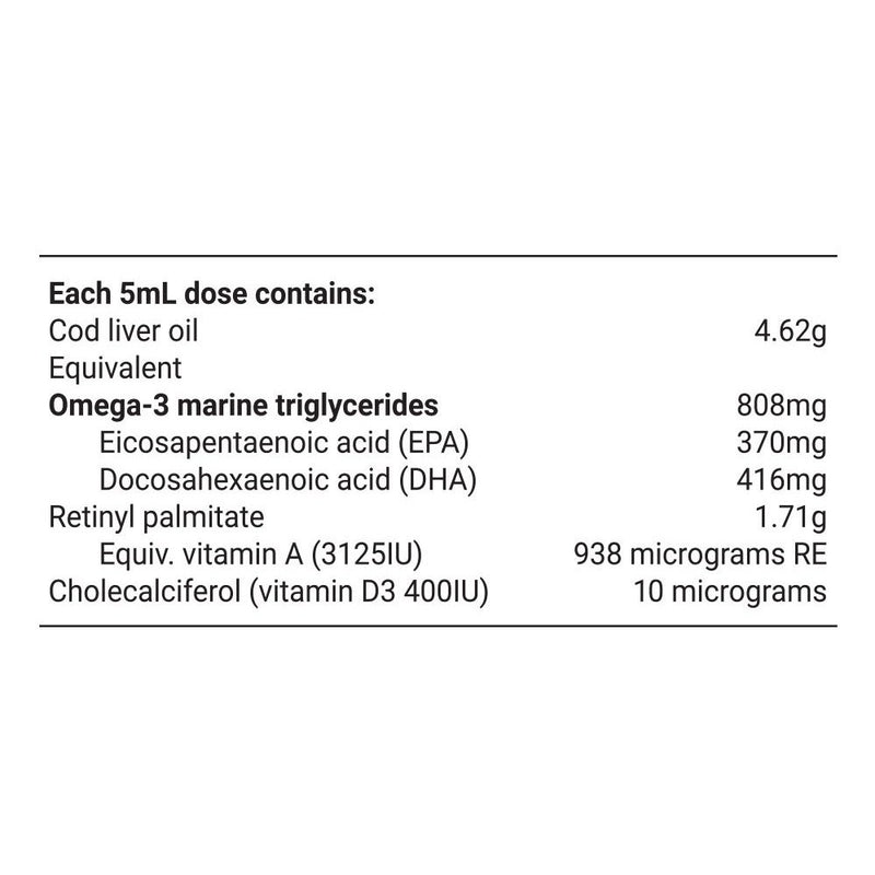 MELROSE Omega Cod Liver Oil 500ml - Go Vita Burwood