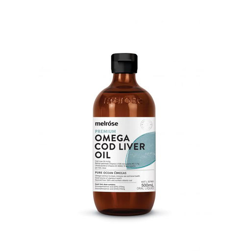 MELROSE Omega Cod Liver Oil 500ml - Go Vita Burwood