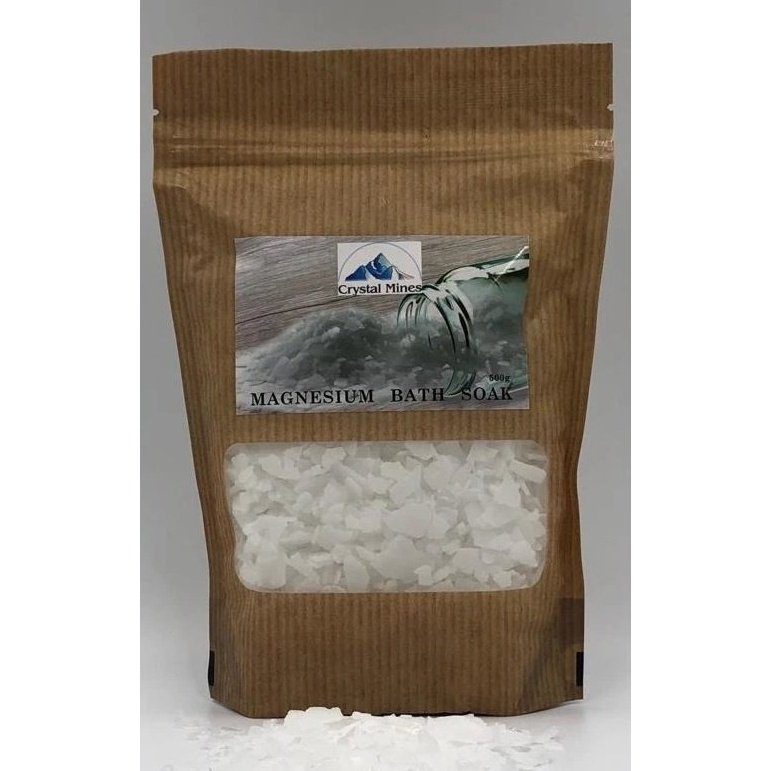 CRYSTAL MINES Magnesium Chloride Flakes & Bath Soaks 500g - Go Vita Burwood