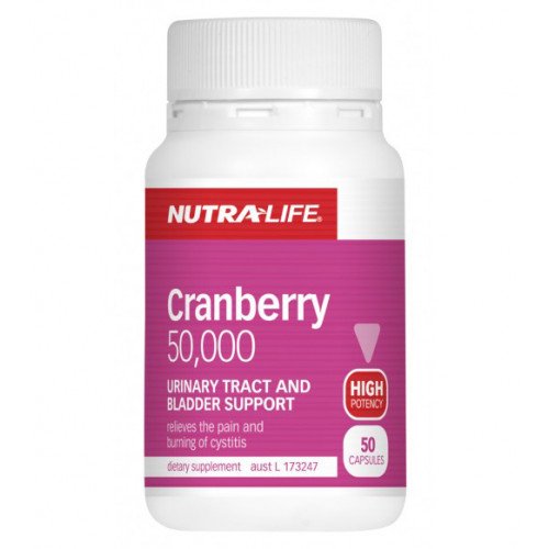 NUTRA LIFE Cranberry 50,000 50 Caps - Go Vita Burwood