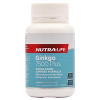 NUTRA LIFE Ginkgo 7500 Plus 60 Caps - Go Vita Burwood