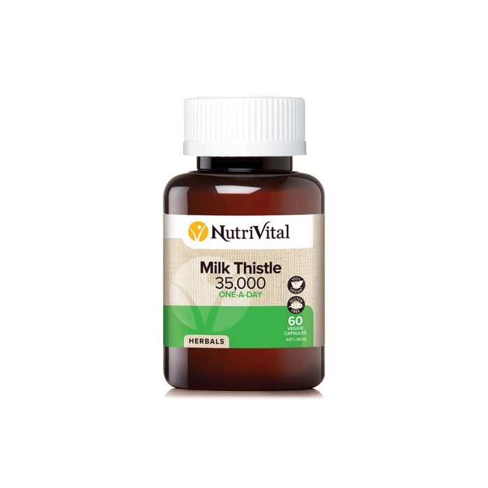 NUTRIVITAL Milk Thistle 35000mg 60 Caps - Go Vita Burwood
