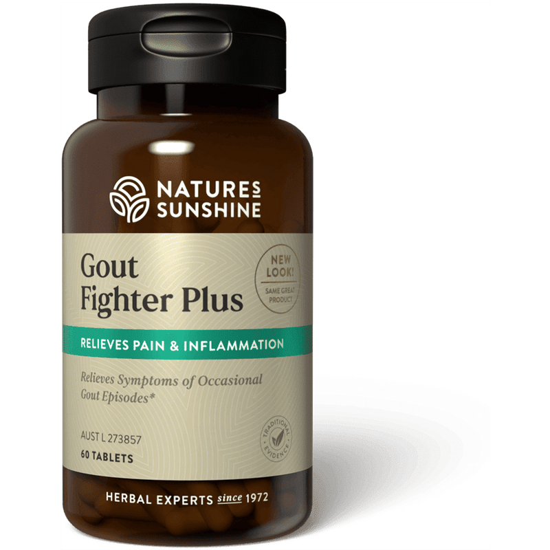 NATURE'S SUNSHINE Gout Fighter Plus 60 Tablets - Go Vita Burwood