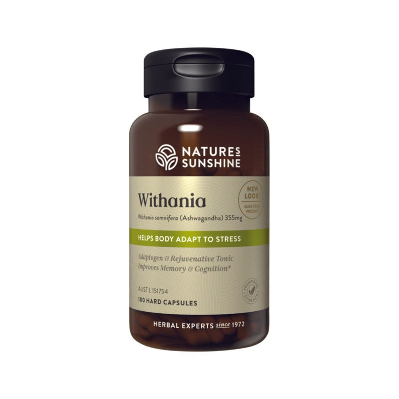 NATURE'S SUNSHINE Withania 355mg 100c - Go Vita Burwood