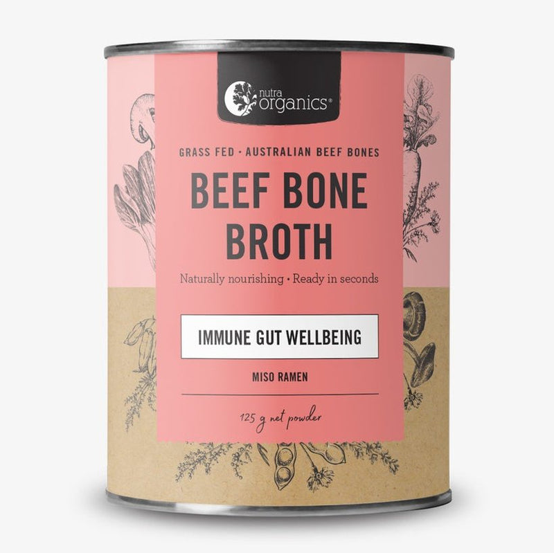 NUTRA ORGANICS Beef Bone Broth Miso Ramen 125g - Go Vita Burwood