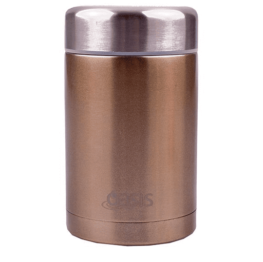 OASIS S/S DOUBLE WALL INSULATED FOOD FLASK 450ML - CHAMPAGNE - Go Vita Burwood