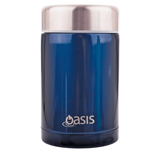 OASIS SS DOUBLE WALL INSULATED FOOD FLASK 450ML - NAVY - Go Vita Burwood