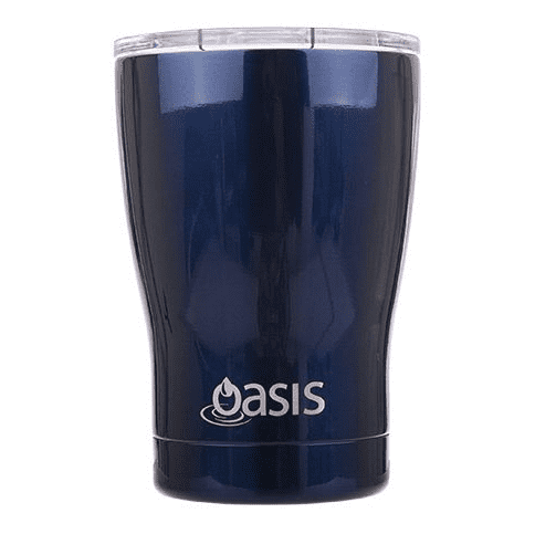 OASIS S/S DOUBLE WALL INSULATED "TRAVEL CUP" 340ML - NAVY - Go Vita Burwood