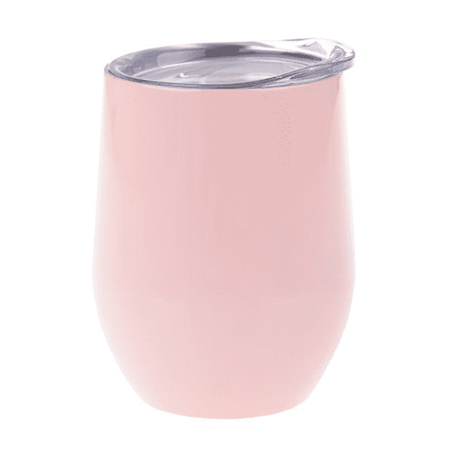 OASIS SS DOUBLE WALL INSULATED WINE TUMBLER 330ML - SOFT PINK - Go Vita Burwood