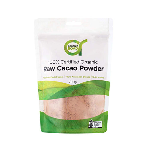 ORGANIC ROAD Cacao Powder Raw 200g - Go Vita Burwood