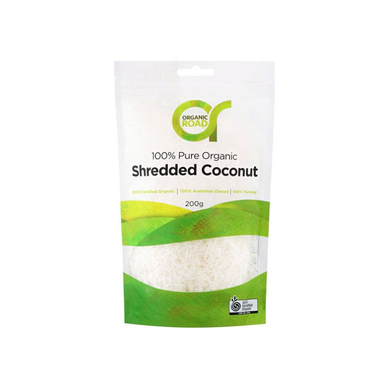 ORGANIC ROAD Shredded Coconut 200g - Go Vita Burwood