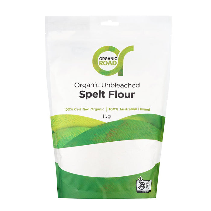 ORGANIC ROAD Spelt Flour Unbleached 1kg - Go Vita Burwood