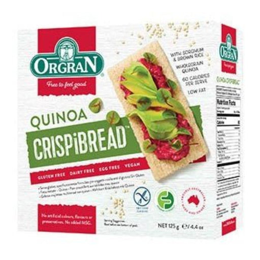 ORGRAN CRISPIBREAD QUINOA - Go Vita Burwood