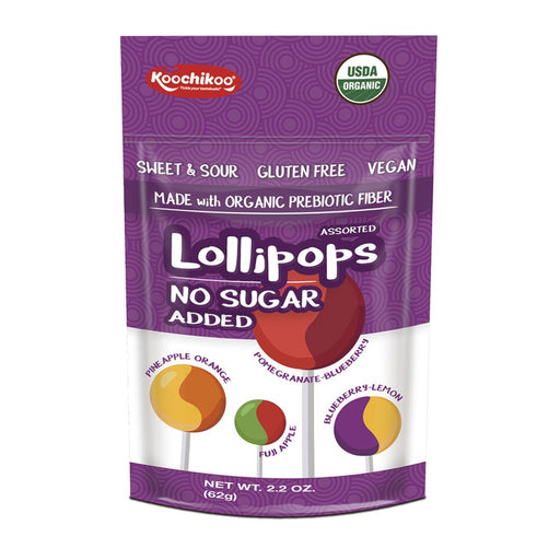KOOCHIKOO Sugar Free Lollipops - 4 Flavors 60g - Go Vita Burwood