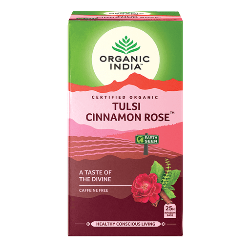 ORGANIC INDIA Tulsi Cinnamon Rose 25 TB - Go Vita Burwood