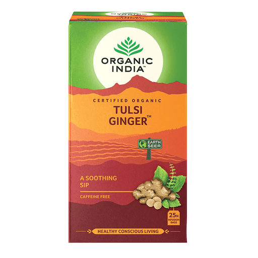 ORGANIC INDIA Tulsi Ginger Tea 25 TB - Go Vita Burwood