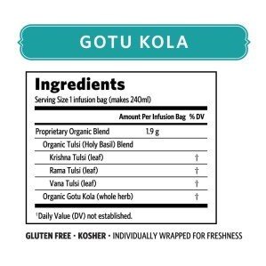 ORGANIC INDIA Tulsi Gotu Kola 25 TB - Go Vita Burwood