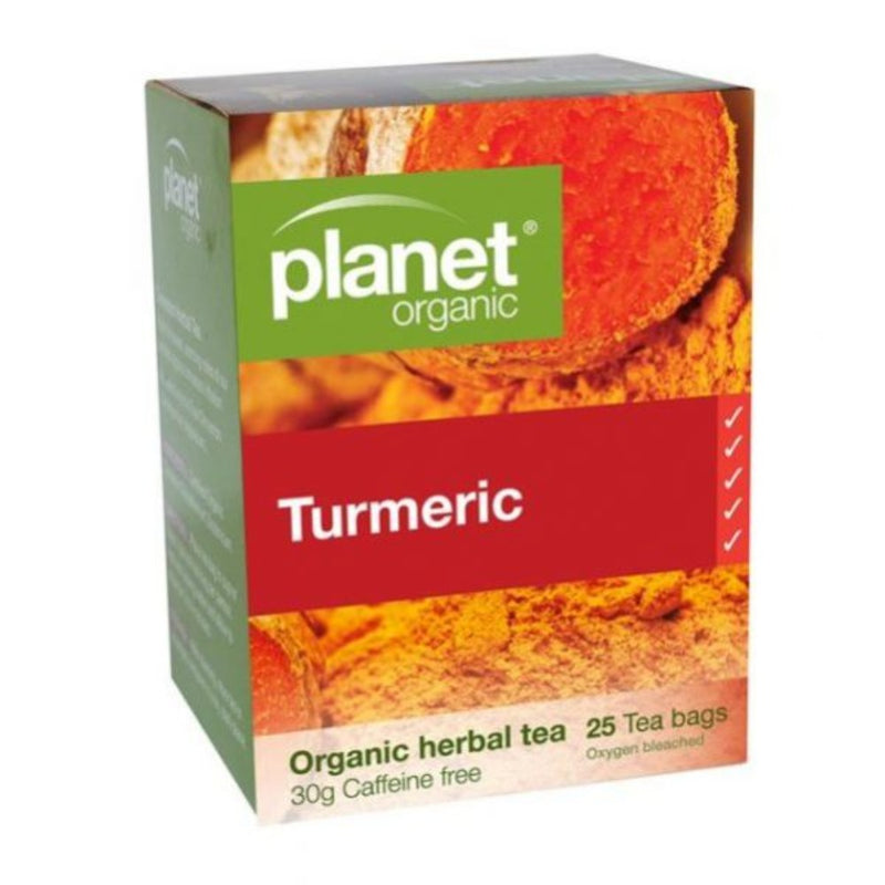 PLANET ORGANIC TURMERIC TEA BAGS 25 - Go Vita Burwood