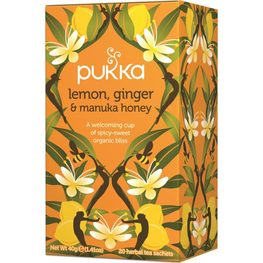 PUKKA Lemon, Ginger & Manuka Honey x 20 Tea Bags - Go Vita Burwood