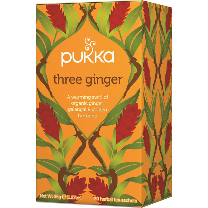 PUKKA Three Ginger x 20 Tea Bags - Go Vita Burwood