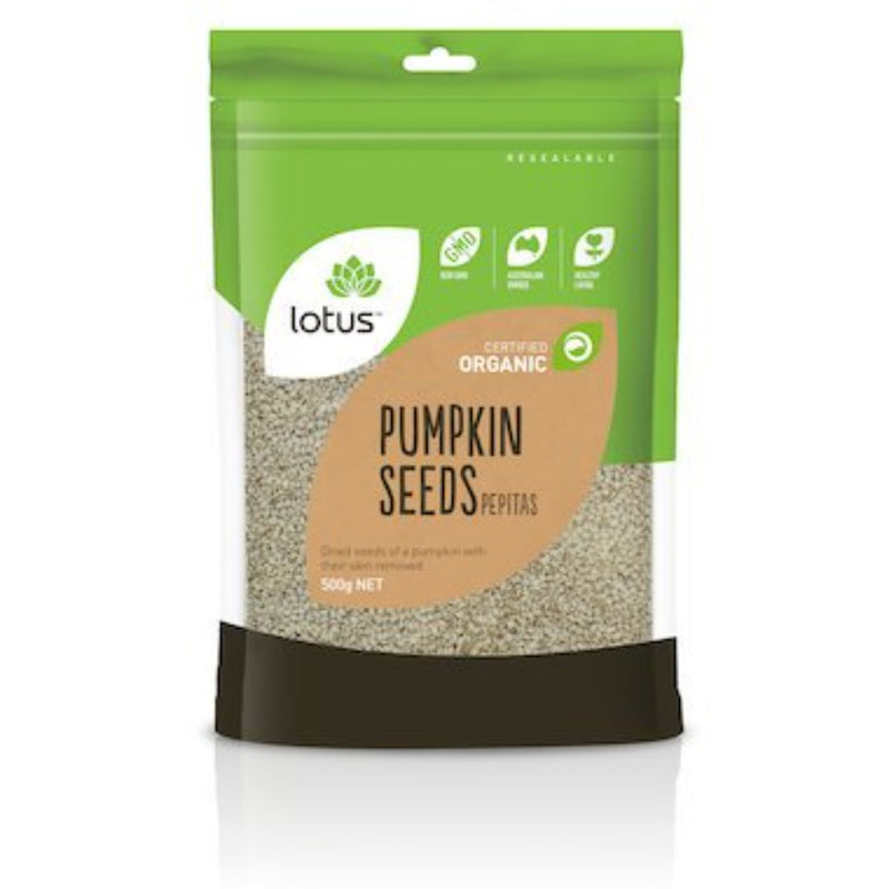 LOTUS Pumpkin Kernels (Pepitas) Organic 500g - Go Vita Burwood