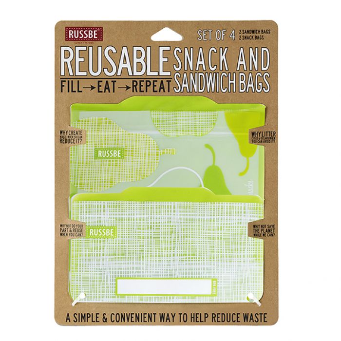 RUSSBE Snack/Sandwich Bags Set 4 - Go Vita Burwood