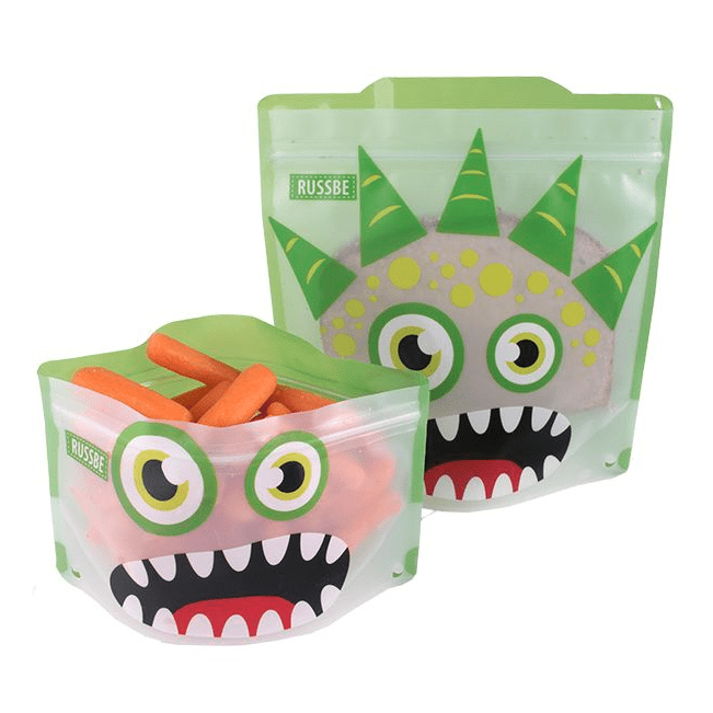 RUSSBE SNACKSANDWICH BAGS SET 4 - GREEN MONSTER - Go Vita Burwood