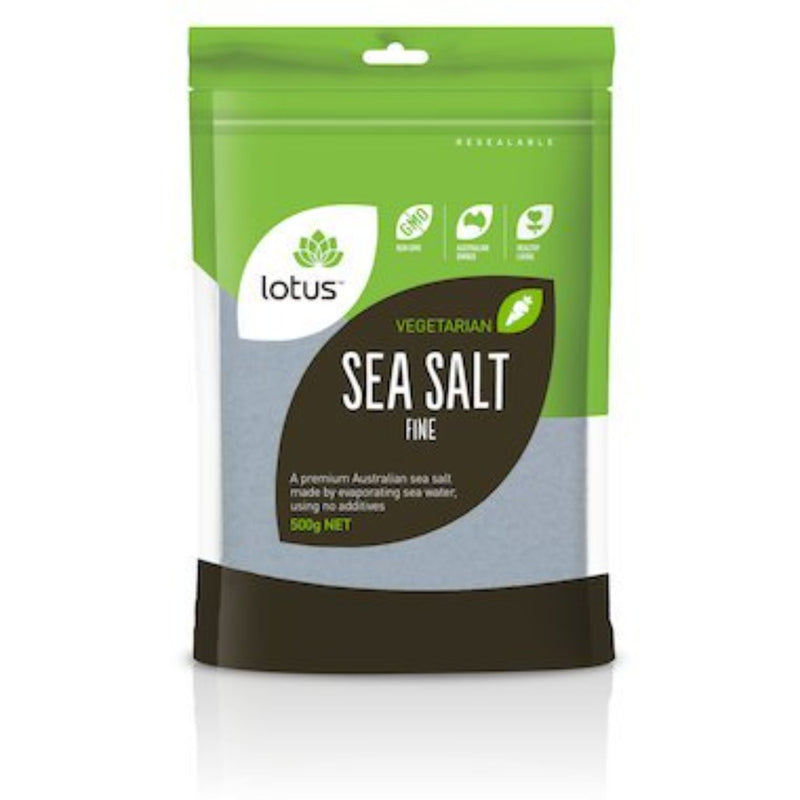 LOTUS Sea Salt Fine 500g - Go Vita Burwood