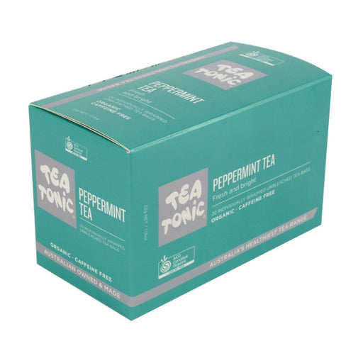 TEA TONIC Organic Peppermint Tea x 20 Tea Bags - Go Vita Burwood