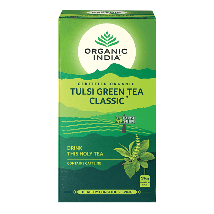 ORGANIC INDIA Tulsi Tea Green Classic 25 TB - Go Vita Burwood
