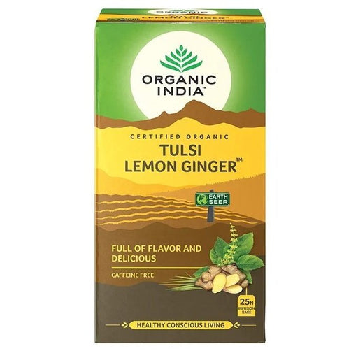 ORGANIC INDIA Tulsi Lemon Ginger Tea 25 TB - Go Vita Burwood