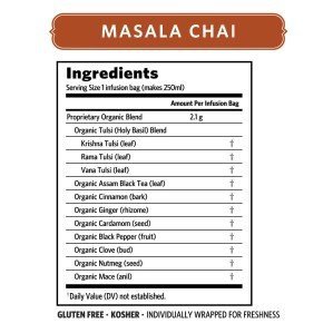 ORGANIC INDIA Tulsi Masala Chai 25 TB - Go Vita Burwood