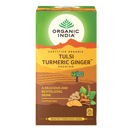 ORGANIC INDIA Tulsi Turmeric Ginger 25 TB - Go Vita Burwood