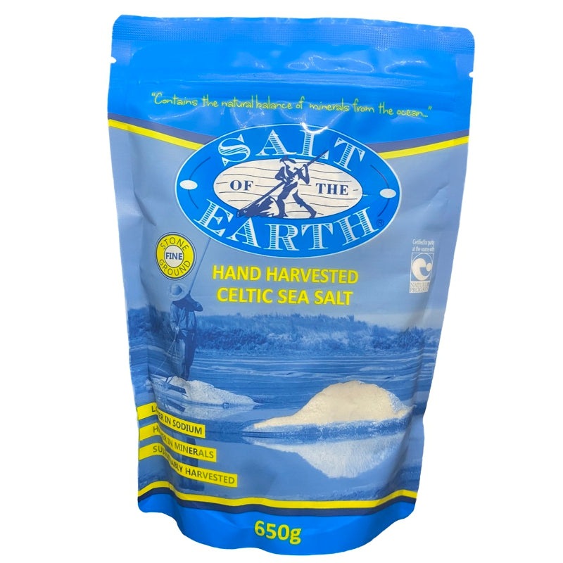 SALT OF THE EARTH Celtic Sea Salt Fine 650G - Go Vita Burwood