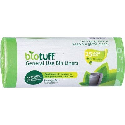BIOTUFF General Use Bin Liners 25 Bags - Go Vita Burwood