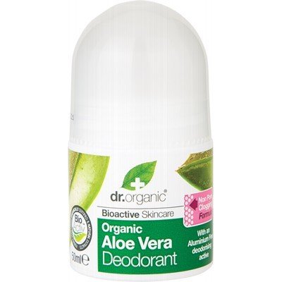 DR ORGANIC Roll-on Deodorant Organic Aloe Vera 50ml - Go Vita Burwood