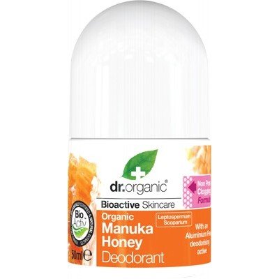 DR ORGANIC Roll-on Deodorant Organic Manuka Honey 50ml - Go Vita Burwood