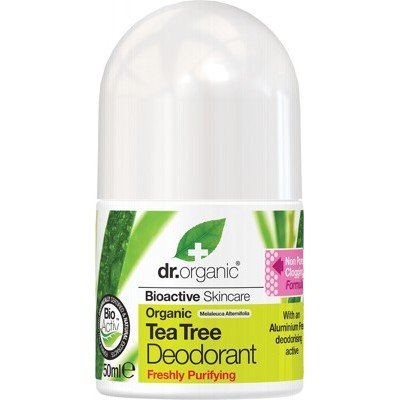 DR ORGANIC Roll-on Deodorant Organic Tea Tree 50ml - Go Vita Burwood