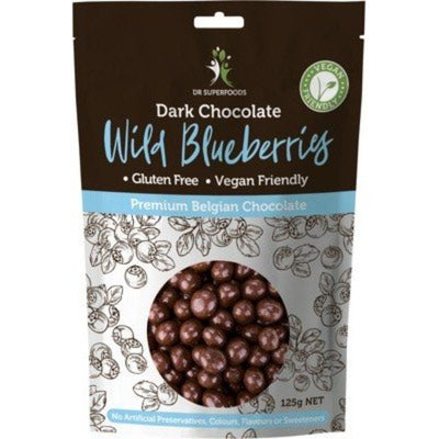 DR SUPERFOODS Wild Blueberries Dark Chocolate 125g - Go Vita Burwood