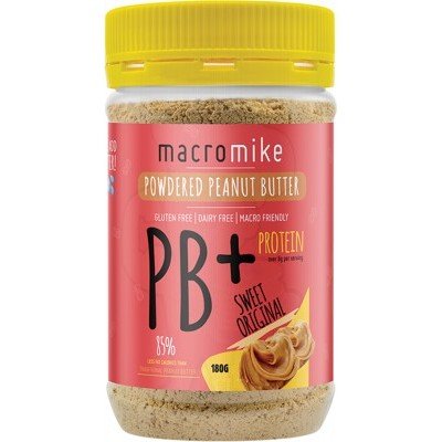 MACRO MIKE Powdered Peanut Butter Sweet Original 180g - Go Vita Burwood