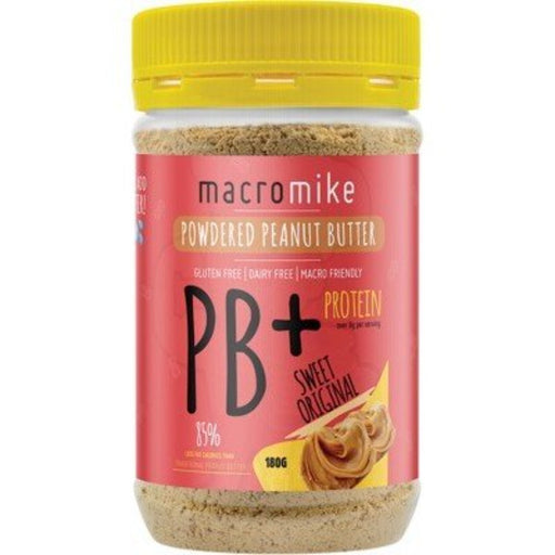 MACRO MIKE Powdered Peanut Butter Sweet Original 180g - Go Vita Burwood