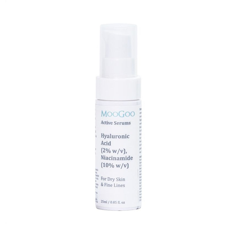 MOOGOO Hyaluronic Acid (2% w/v), Niacinamide (10% w/v) Active Serum 25ml - Go Vita Burwood