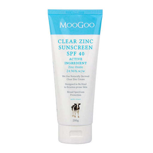 MOOGOO Clear Zinc Sunscreen SPF 40 - Go Vita Burwood