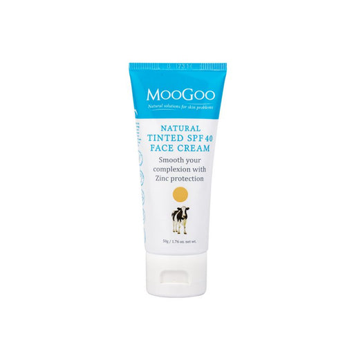 MOOGOO Natural Tinted SPF 40 Face Cream 50g - Go Vita Burwood