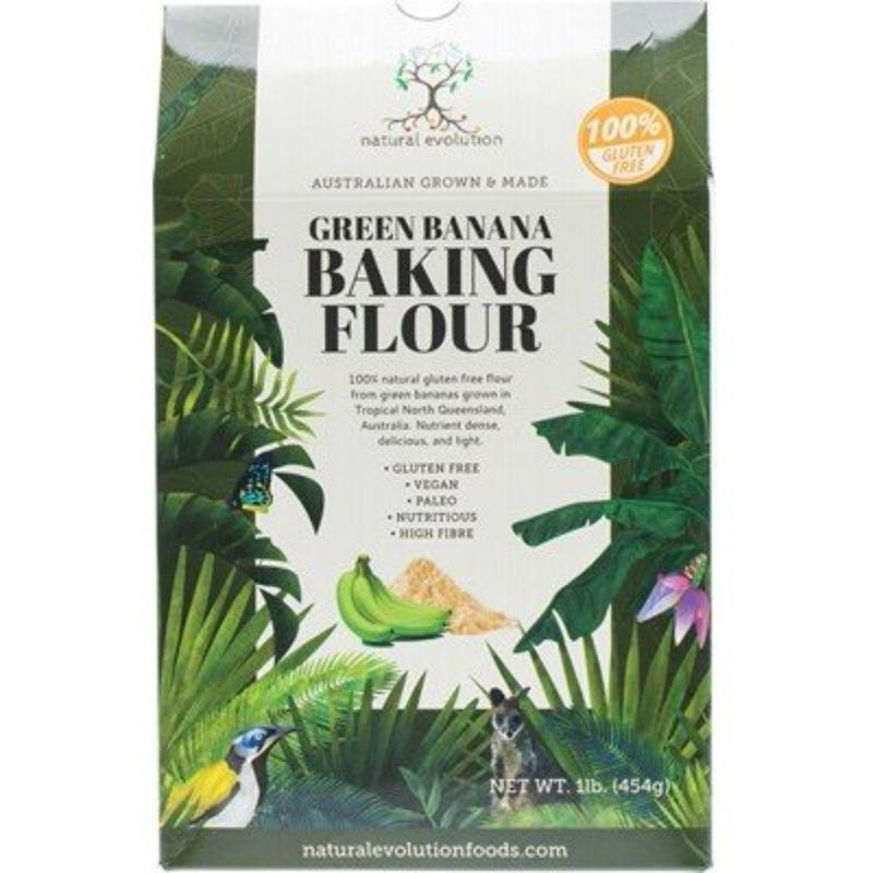 NATURAL EVOLUTION Green Banana Baking Flour Flour - Green Banana 454g - Go Vita Burwood