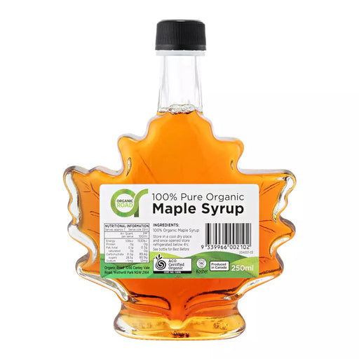 ORGANIC ROAD Maple Syrup In Leaf Bottle 250Ml
